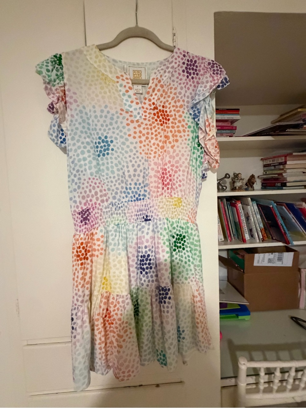 Ladies' Emily McCarthy Dot Ruffle Sleeve Dress